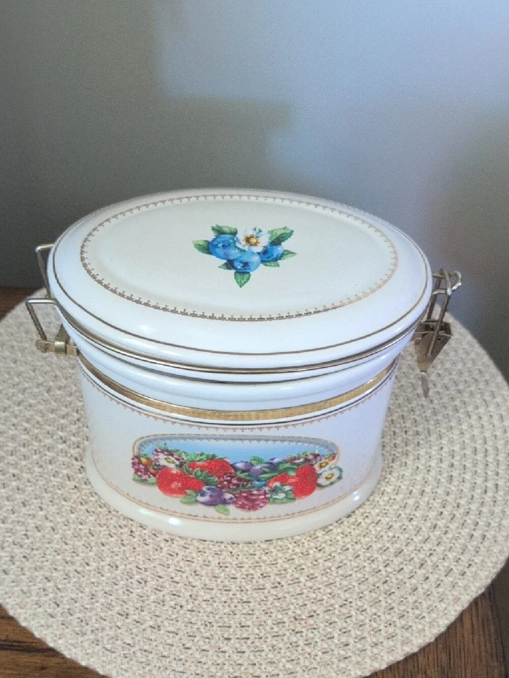Knott's Berry Farm Foods Ceramic Canister - White